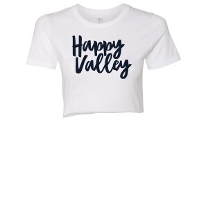 women's white Happy Valley cropped short sleeve t-shirt image